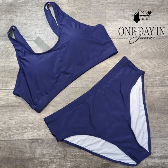 Tempt Me Plus Size Crop Bikini Swimsuit Size 18W - Picture 3 of 7